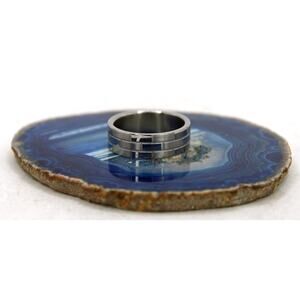 NOS Stainless Steel Brick Lay Ring